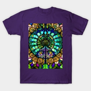 Stained Glass Lotus Flower T-Shirt